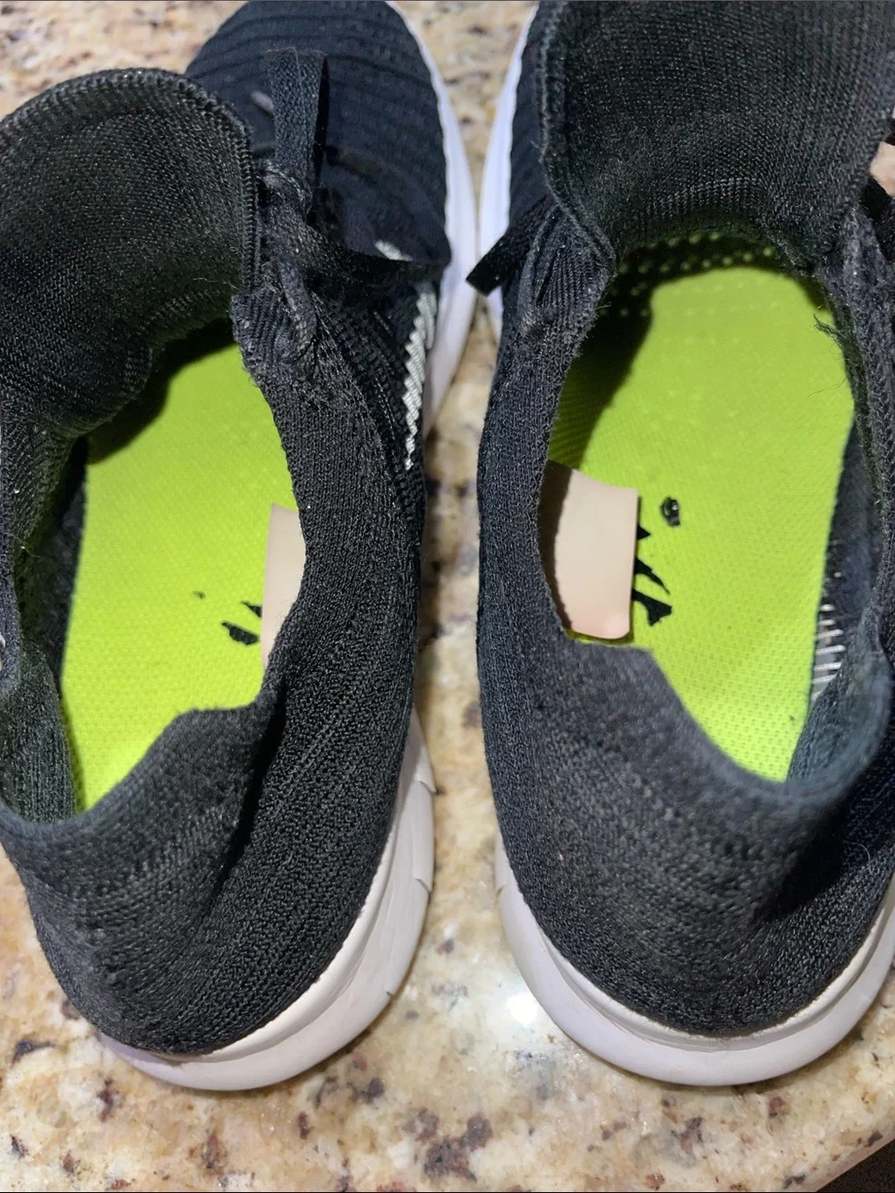 Nike Free RN Flyknit Black & White Running Shoes